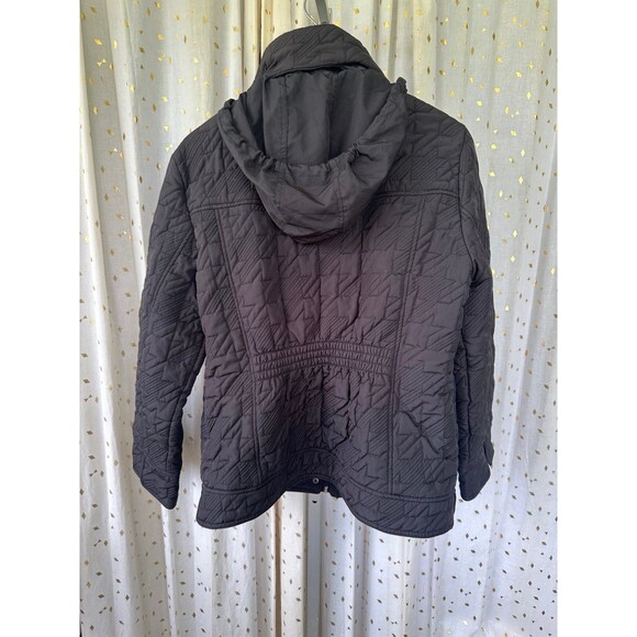 Weathercast Women's Quilted Hideaway Hoodie Zipper & Button Up Parka Jacket XL - Picture 6 of 12